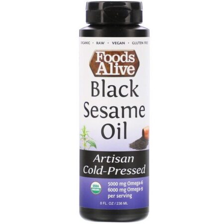 Foods Alive, Artisan Cold-Pressed, Black Sesame Oil, 8 fl oz (236 ml)