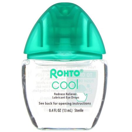 Rohto, Colírio Refrescante para os Olhos, Ação Dupla no Alívio da Vermelhidão + Ressecamento, 13 ml (0,4 fl oz)