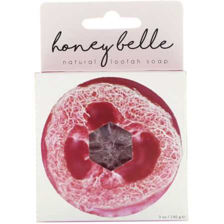 Honey Belle, Sabonete de Loofah Natural, Rosa, 140 g (5 oz)