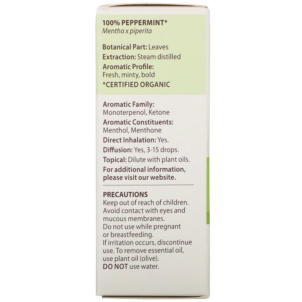 Pranarom, Essential Oil, Peppermint, .17 fl oz (5 ml) - Imagem 3