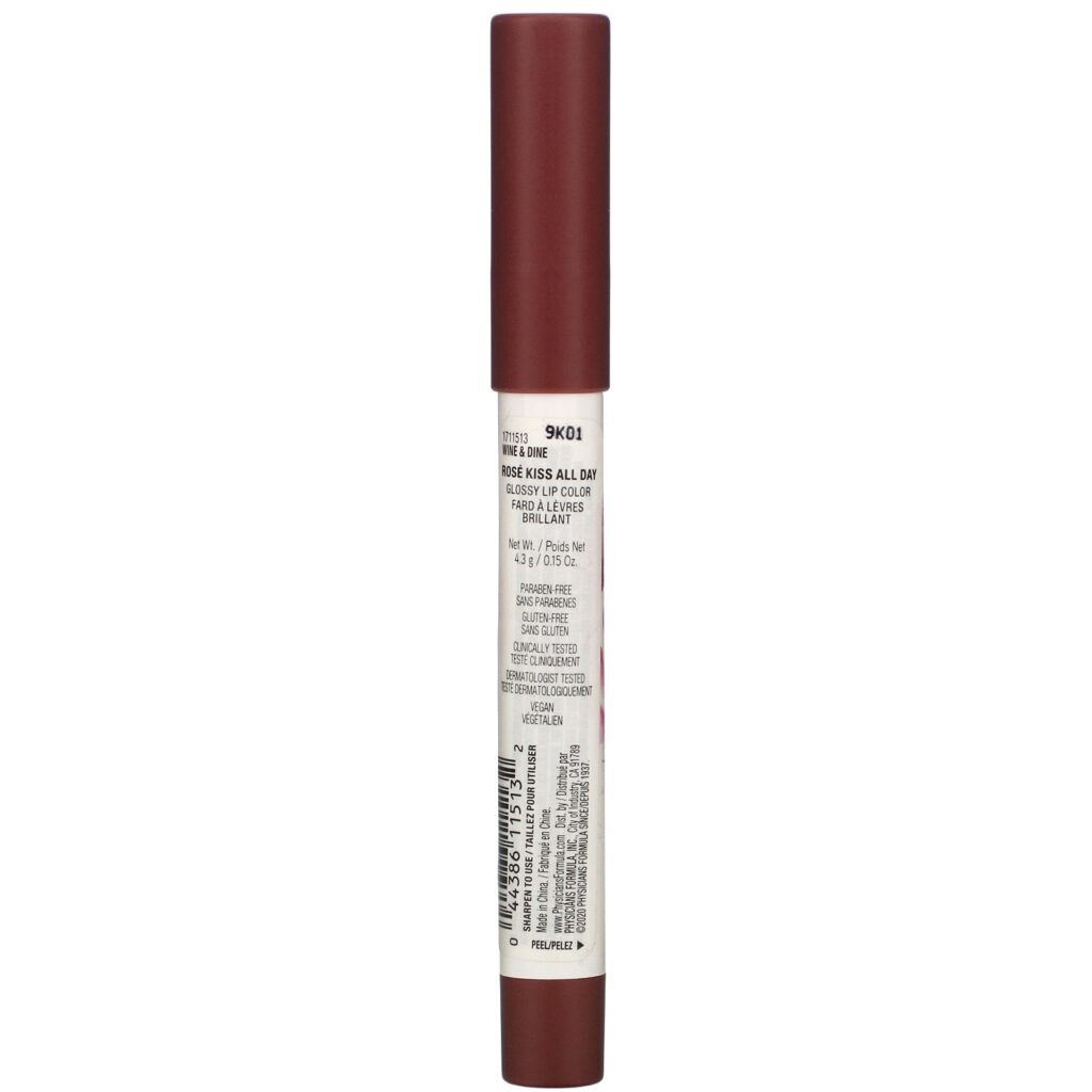 Physicians Formula, Rose Kiss All Day, Glossy Lip Color, Wine & Dine, 0.15 oz (4.3 g) - Imagem 2