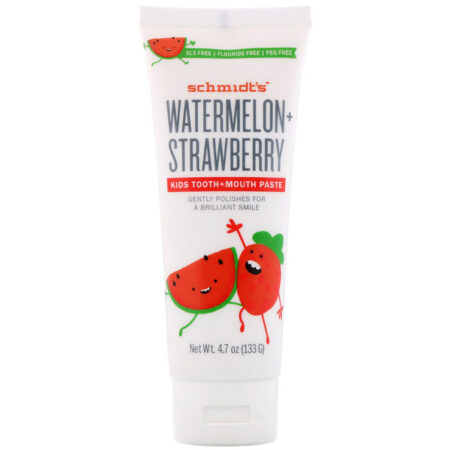 Schmidt's, Kids Tooth + Mouth Paste, Watermelon + Strawberry, 4.7 oz (133 g)