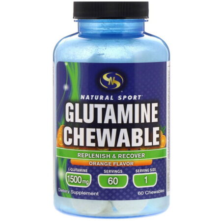 Natural Sport, Glutamine Chewables, Orange Flavor, 1,500 mg, 60 Chewables