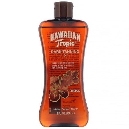 Hawaiian Tropic, Óleo bronzeador escuro, Original, 236 ml