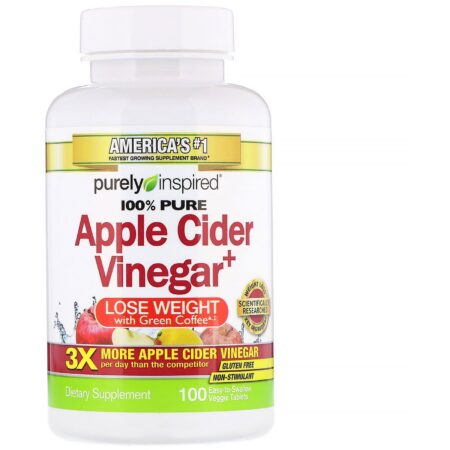 Purely Inspired, Apple Cider Vinegar+, 100 Easy-to-Swallow Veggie Tablets - Image 3