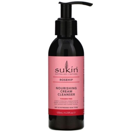 Sukin, Creme Hidratante de Limpeza, Rosa Mosqueta, 4,23 fl oz (125 ml)