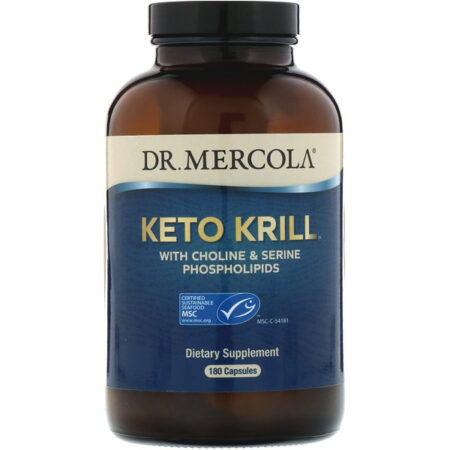 Dr. Mercola, Krill Cetogênico com Fosfolipídeos Colina e Serina, 180 Cápsulas