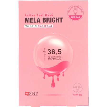 SNP, Mela Bright, Active Seal Mask, 5 Sheets, 1.11 oz (33 ml) Each - Image 2