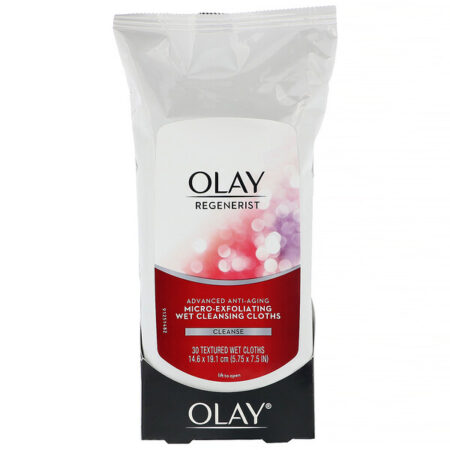 Olay, Regenerist, Advanced Anti-Aging, Micro-Exfoliating Wet Cleansing Cloths, 30 Textured Wet Cloths