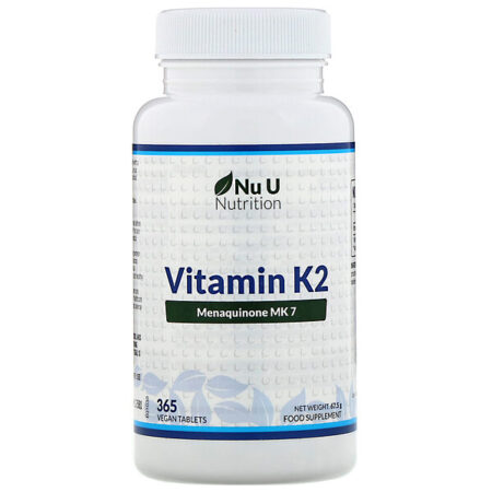 Nu U Nutrition, Vitamina K2, 365 Comprimidos Veganos