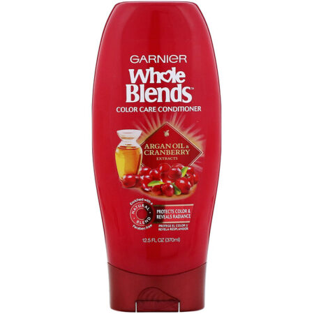 Garnier, Whole Blends, condicionador para cabelos tingidos com óleo de argan e oxicoco, 370 ml