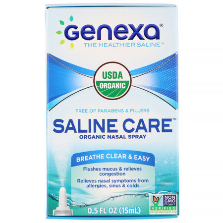 Genexa, Saline Care, Spray Nasal Orgânico, 15 ml (0,5 fl oz)