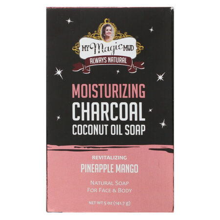 My Magic Mud, Moisturizing Charcoal, Coconut Oil Soap, Revitalizing Pineapple Mango, 5 oz (141.7 g)