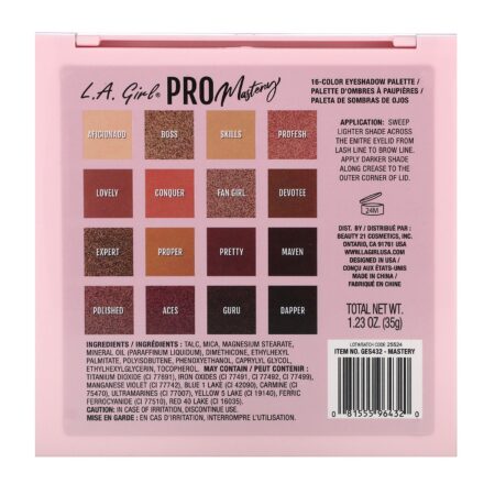 L.A. Girl, Pro Eyeshadow Palette, Mastery, 1.23 oz (35 g) - Image 3