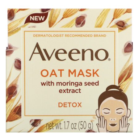 Aveeno, Oat Mask with Moringa Seed Extract, Detox, 1.7 oz (50 g) - Image 3