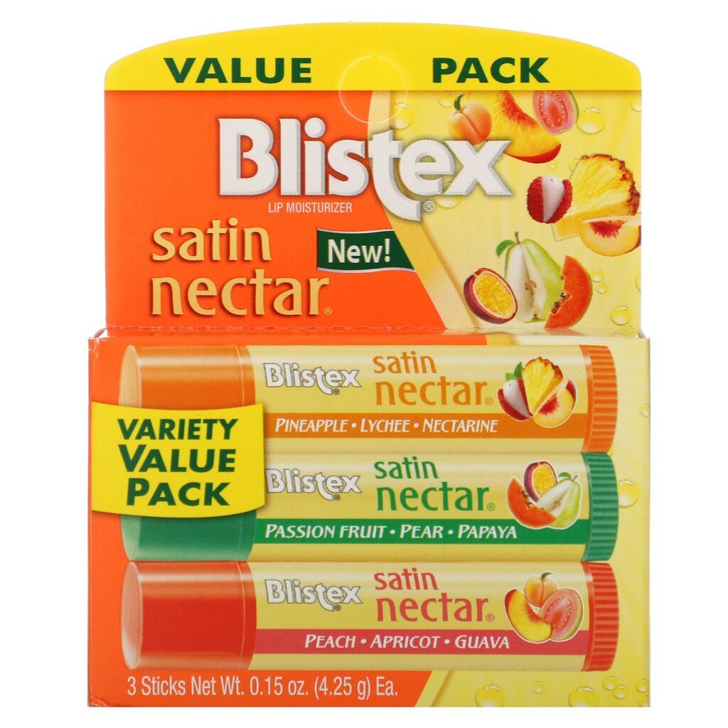 Blistex, Satin Nectar Lip Moisturizer, Variety Pack , 3 Pack, 0.15 oz (4.25 g) Each - Imagem 2