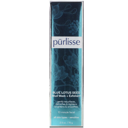 Purlisse, Blue Lotus Seed, Mud Mask + Exfoliant, 2.5 oz (70 g) - Image 2