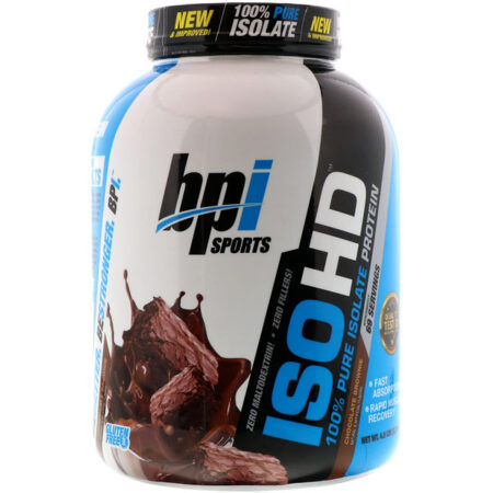 BPI Sports, ISO HD, Proteína Isolada 100% Pura, Brownie de Chocolate, 2.208 g (4,9 lb)