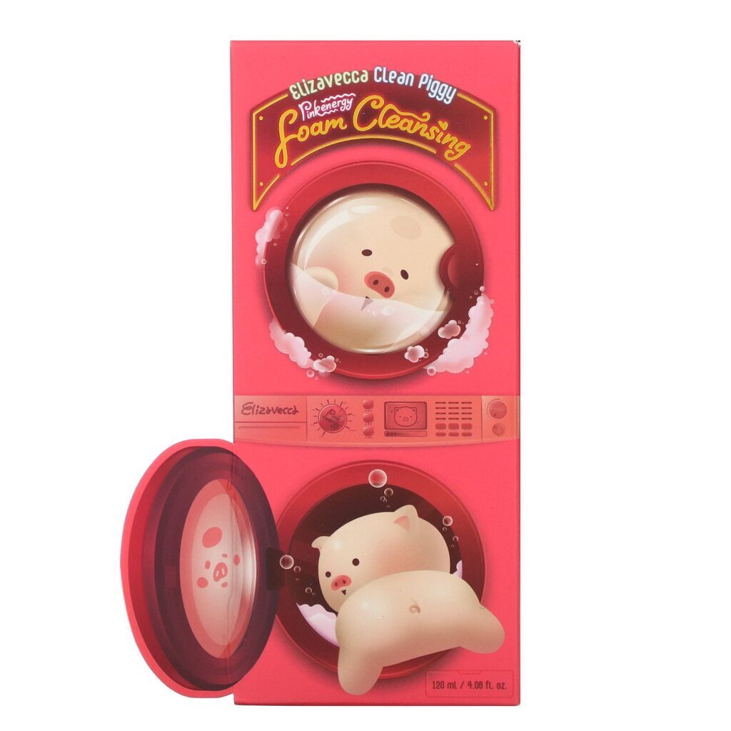 Elizavecca, Clean Piggy Pink Energy Foam Cleansing, 4.06 fl oz (120 ml) - Imagem 2