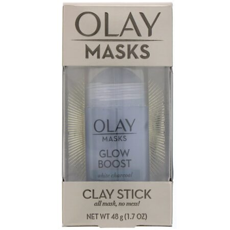 Olay, Masks, Glow Boost, Máscara de Argila com Carvão Branco em Bastão, 48 g (1,7 oz) - Image 2