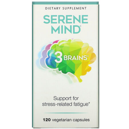 Natural Factors, 3 Brains, Serene Mind, 120 Vegetarian Capsules