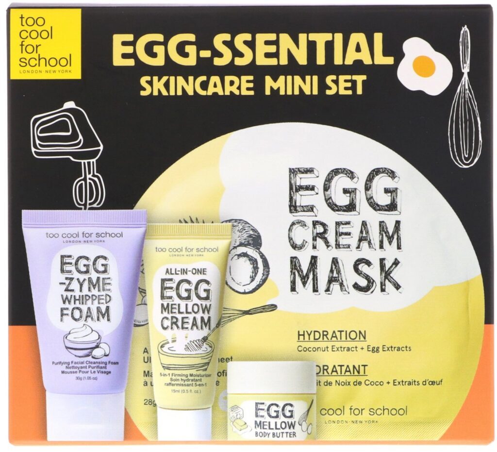 Too Cool for School, Minikit de Tratamento para a Pele Egg-ssential, Kit com 4 Itens - Imagem 2