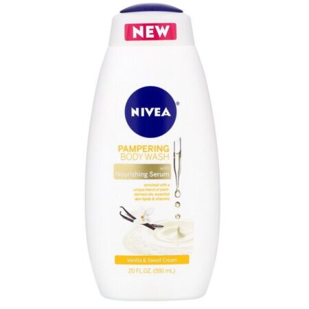 Nivea, Pampering Body Wash, Vanilla and Sweet Cream, 20 fl oz (591 ml)