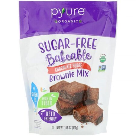 Pyure, Organic Bakeable, Sugar-Free Brownie Mix, Chocolate Fudge, 10.5 oz (300 g)