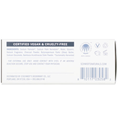 Schmidt's, Natural Soap, Activated Charcoal, 5 oz (142 g) - Image 3