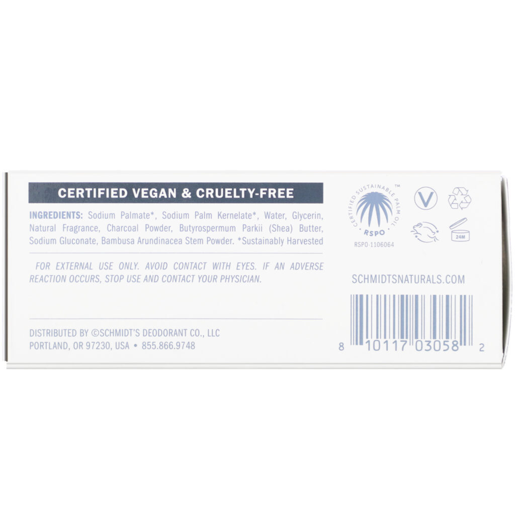 Schmidt's, Natural Soap, Activated Charcoal, 5 oz (142 g) - Imagem 3