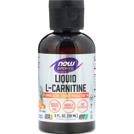 Now Foods, Sports, Liquid L-Carnitine, Tropical Punch, 1,000 mg, 2 fl oz (59 ml)