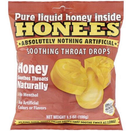 Honees, Cough Drops, Honey Menthol Free, 20 Cough Drops