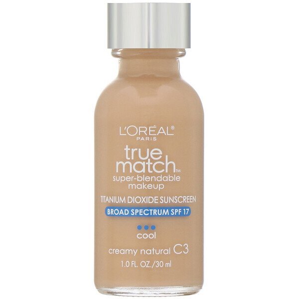 L'Oreal, Maquiagem True Match Super-Blendable, Creamy Natural C3, 30 ml
