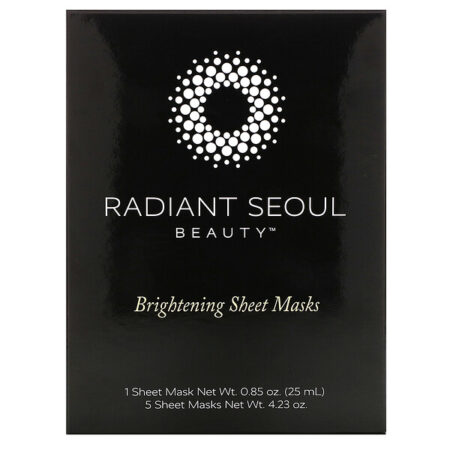 Radiant Seoul, Máscara Facial Clareadora, 5 Máscaras Faciais, 25 ml (0,85 oz) Cada