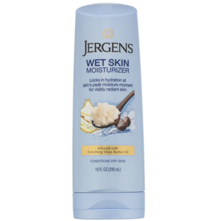 Jergens, Hidratante para pele molhada, Óleo de manteiga de karité, 10 fl oz (295 ml)