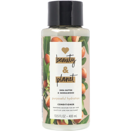 Love Beauty and Planet, Condicionador Purposeful Hydration, manteiga de karité e sândalo, 400 ml