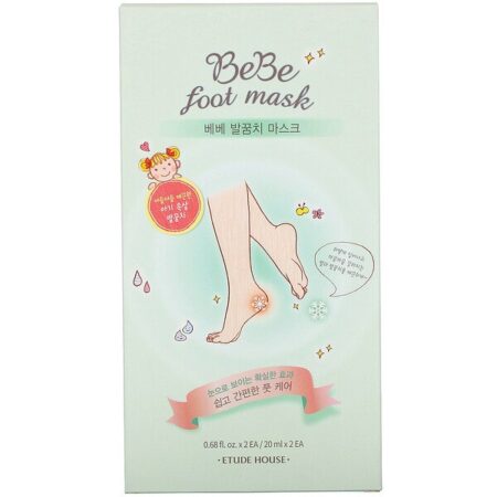 Etude House, Bebe Foot Mask, 1 Pair, 0.68 fl oz (20 ml) Each