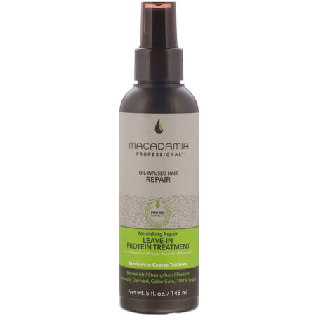 Macadamia Professional, Reparação Nutritiva, Tratamento de Proteína Sem Enxágue, Texturas Média a Crespa, 148 ml (5 fl oz)