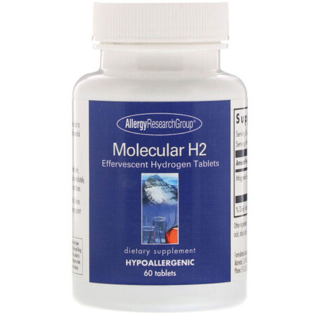 Allergy Research Group, Molecular H2, Comprimidos de Hidrogênio Efervescentes, 60 Comprimidos