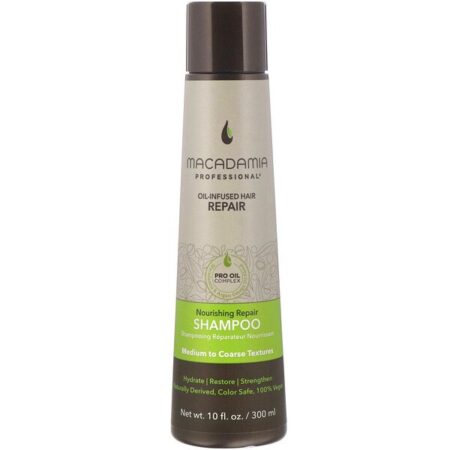 Macadamia Professional, Shampoo Reparador Nutritivo, Texturas Média a Crespa, 300 ml (10 fl oz)