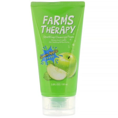 Doori Cosmetics, Farms Therapy, Espuma de limpeza espumante, Maçã verde, 150 ml