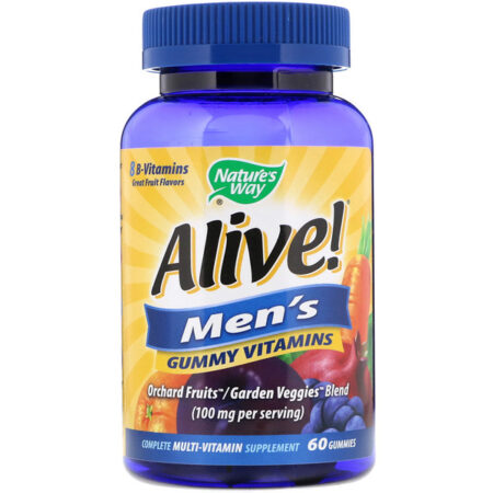 Nature's Way, Alive! Vitaminas em Gomas para Homens, Excelente Sabor de Frutas, 60 Gomas