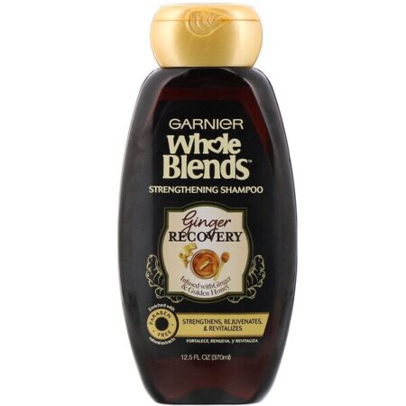 Garnier, Whole Blends, Shampoo fortalecedor, Ginger Recovery, 370 ml