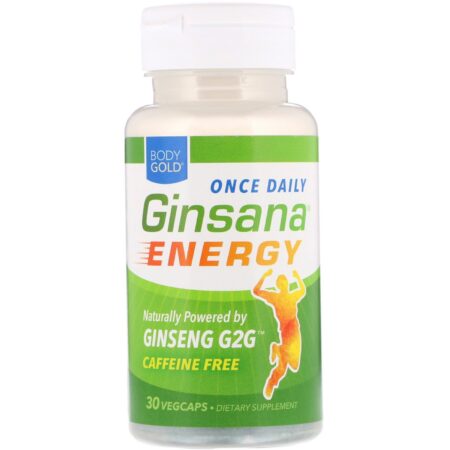 BodyGold, Ginsana Energy, Sem Cafeína, 30 Cápsulas Vegetais - Image 3