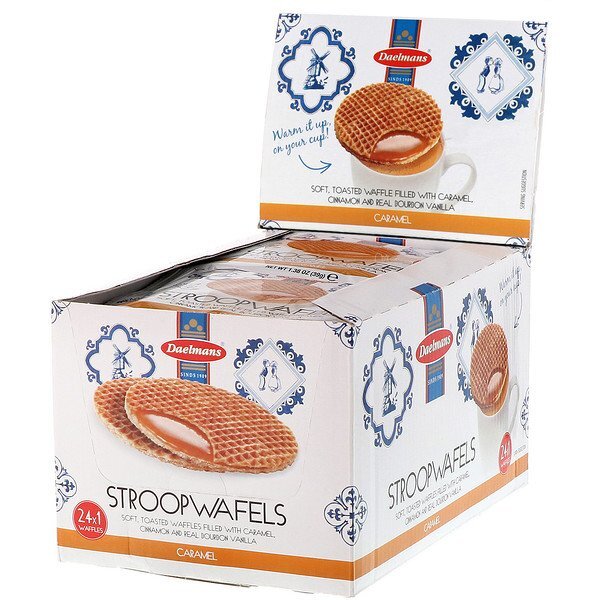 Daelmans, Biscoitos Stroopwafels, Caramelo, 24 waffles, 39 g cada