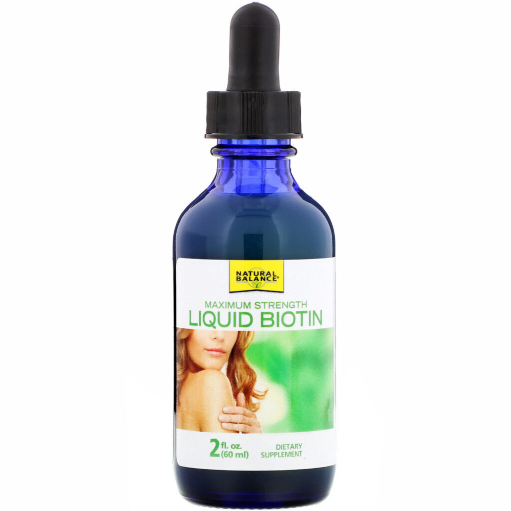 Natural Balance, Maximum Strength Liquid Biotin, Citrus Flavored , 5,000 mcg, 2 fl oz (60 ml) - Imagem 3