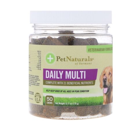 Pet Naturals of Vermont, Multi Diário, Para Cães, 50 Mastigáveis, 6,17 oz (175 g)