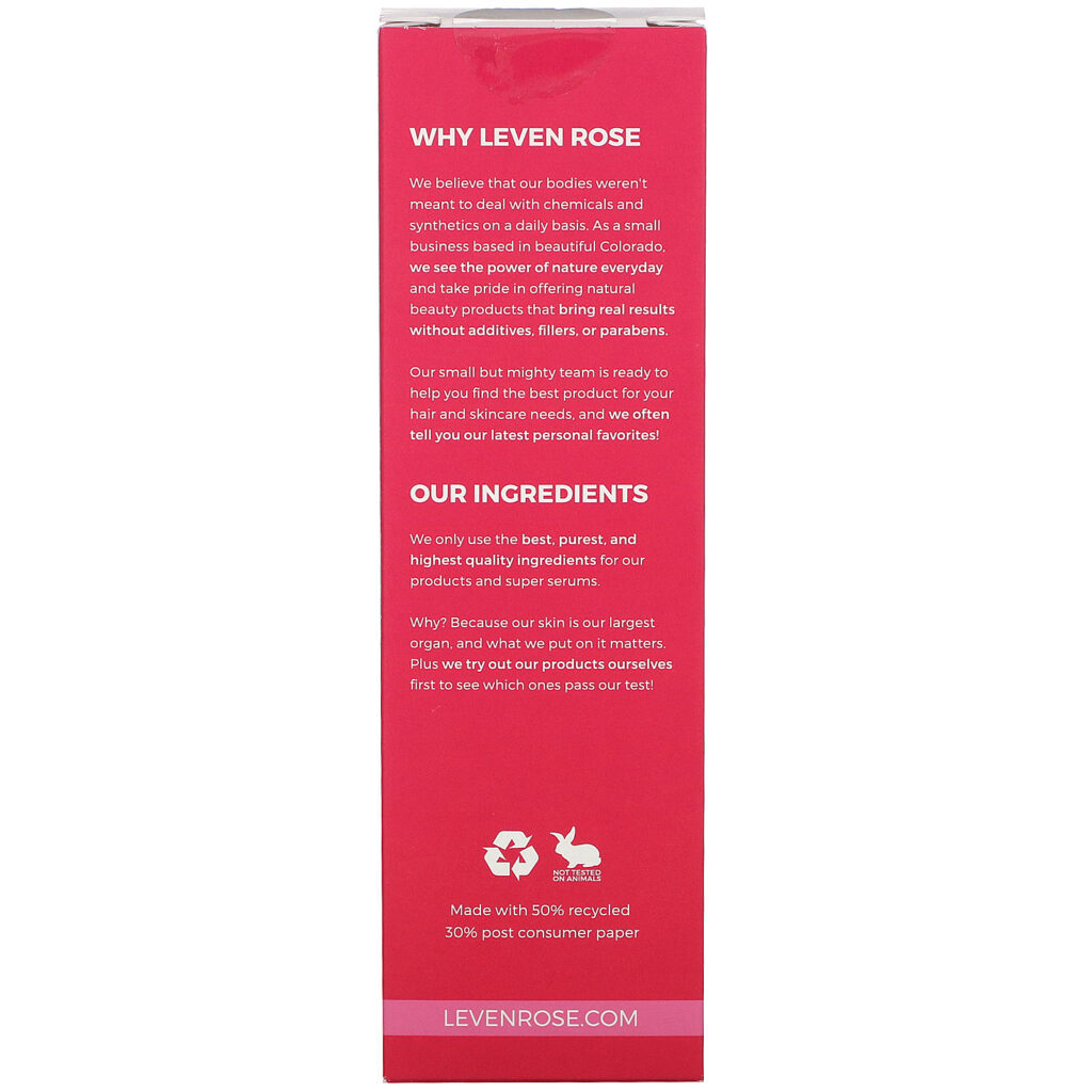 Leven Rose, 100% Organic & Natural, Witch Hazel Toner, 4 fl oz (118 ml) - Imagem 3