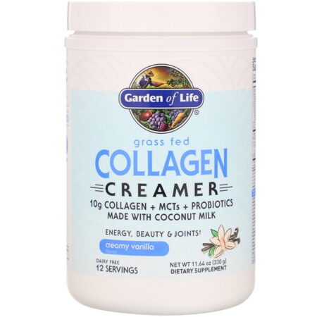 Garden of Life, Creme de Colágeno de Gado Criado no Pasto, Baunilha Cremosa, 330 g (11,64 oz)