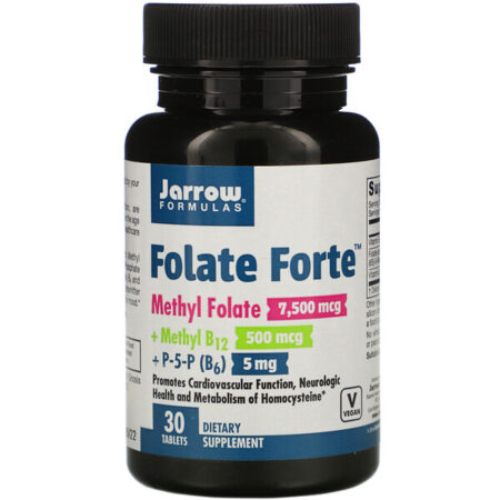 Jarrow Formulas, Folate Forte, Methyl Folate + Methyl B12 + P-5-P, 30 Tablets